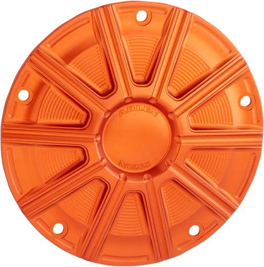 Arlen Ness 10 Gauge Orange Motorcycle Derby Cover for 1999-2018 Harley Softail