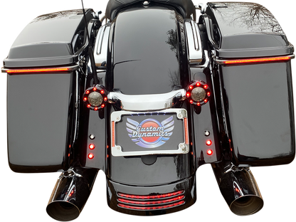 Custom Dynamics Chrome LED License Plate Frame for 2014-2024 Harley Touring