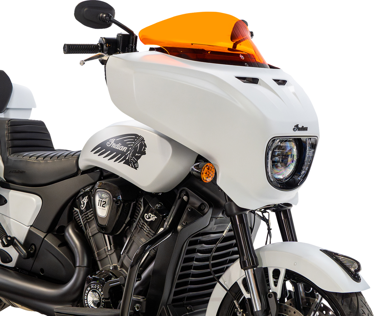 Klock Werks 9" Orange Flare Windshield fits 2025-2026 Indian Powerplus Models