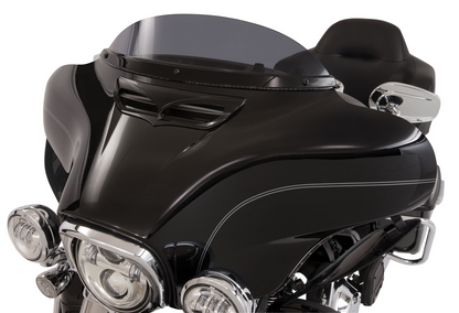 Ciro Black Front Fairing Windshield LED Trim for 2014-2023 Harley Touring FLHX