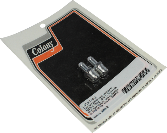 Colony Cadmium 1/8" NPT Line Fitting 1957-2020 Harley Touring Sportster Models