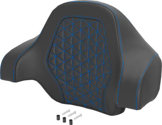 Saddlemen Blue Tri Gripper Deluxe Sissy Bar Tour Pack Backrest Pad for Harley