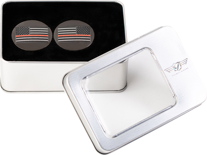 Figurati Designs Red Line Flag Swingarm Covers Inserts for 1980-2025 Harley