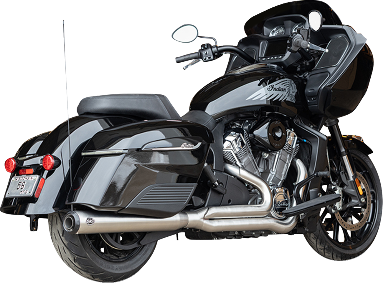 S&S Qualifier 2-1 Race Exhaust System fits 2020-2025 Indian Roadmaster Chieftain