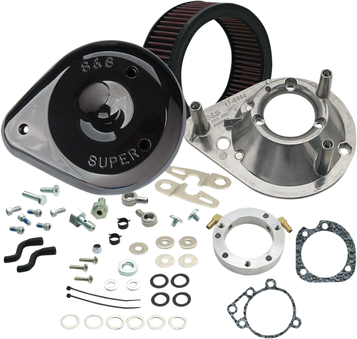 S&S Black Teardrop CV Air Cleaner Filter Kit 91-06 Harley Sportster XLS XL XLR