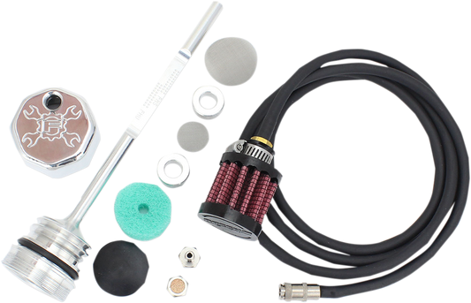 Feuling Chrome Vented Oil Dipstick Kit 2017-2024 Harley Touring FLHR FLTRU FLTRX