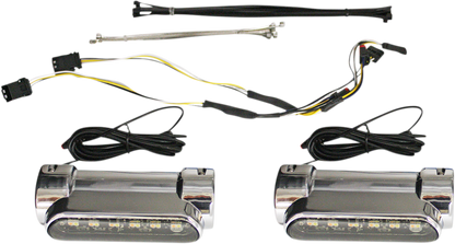 Custom Dynamics Chrome Engine Guard LED Lights 2014-2024 Harley Touring Models