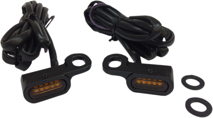 Drag Specialties Black LED Handlebar Marker Lights 2009-2017 Harley Touring FLHX