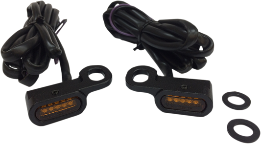 Drag Specialties Black LED Handlebar Marker Lights 2009-2017 Harley Touring FLHX