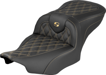 Saddlemen Roadsofa Gold Lattice Stitch Gel Seat fits 2023-2025 Harley Touring
