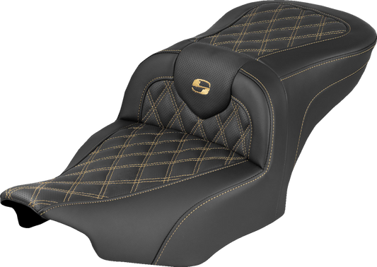 Saddlemen Roadsofa Gold Lattice Stitch Gel Seat fits 2023-2025 Harley Touring
