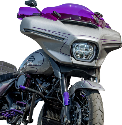 Klock Werks Flare Purple Hand Guards fits 2002-2025 Harley Hydraulic Clutch