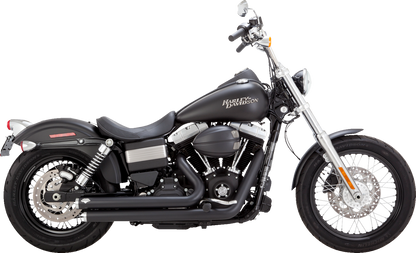 Vance & Hines Big Shots Staggered Black Exhaust System for 2006-2009 Harley Dyna