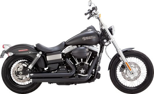 Vance & Hines Big Shots Staggered Black Exhaust System for 2006-2009 Harley Dyna
