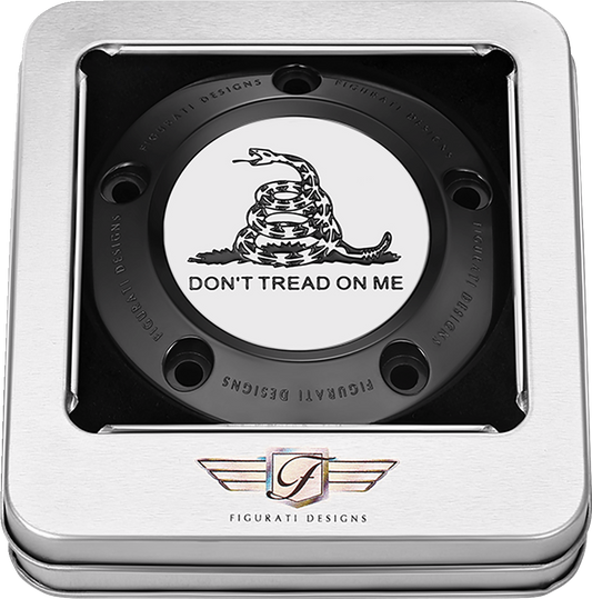 Figurati Designs Don't Tread on Me Black Timing Cover for 1999-2017 Harley