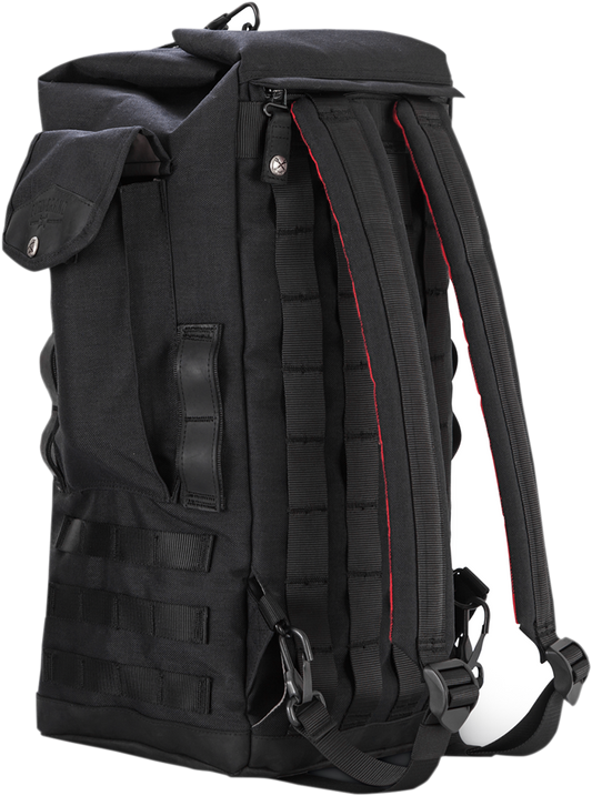 Burly Brand Black Voyager Sissy Bar Backpack Luggage Cordura