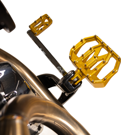 Thrashin Gold Mini Aggressor Floorboards for 1972-2025 Harley FXD FXR