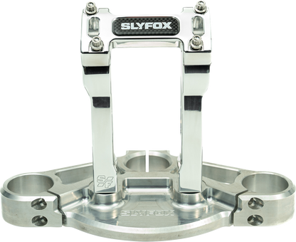 Slyfox Raw 6" Straight Riser & Top Clamp Kit for Harley Davidson 1" Handlebars