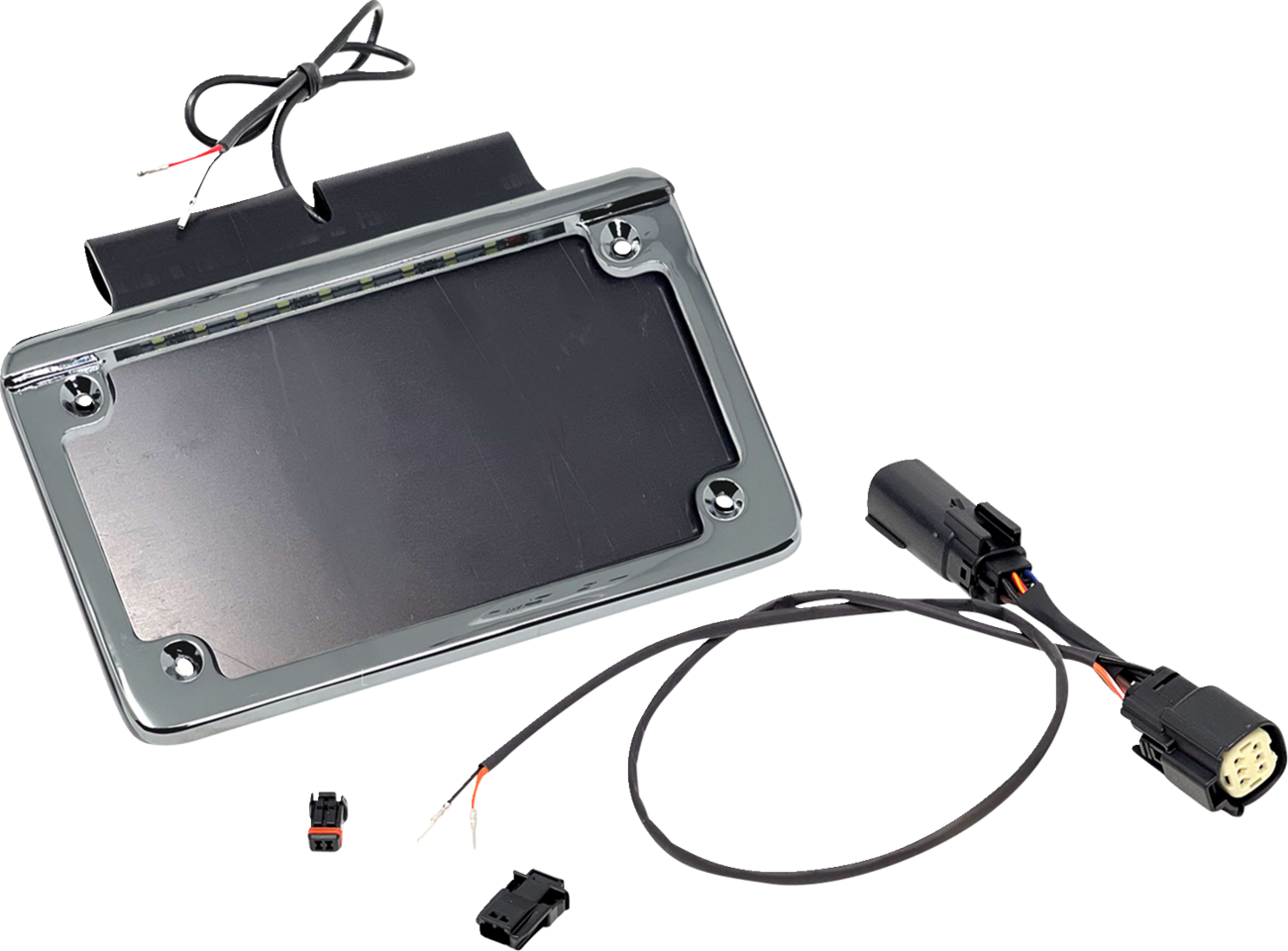 Namz Saddlebag Illuminated License Plate Holder Frame fits 10-13 Harley Touring