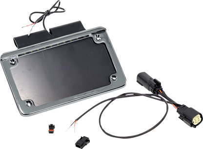 Namz Saddlebag Illuminated License Plate Holder Frame fits 10-13 Harley Touring