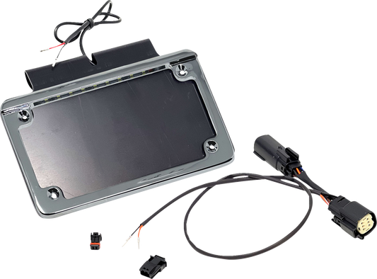 Namz Saddlebag Illuminated License Plate Holder Frame fits 10-13 Harley Touring