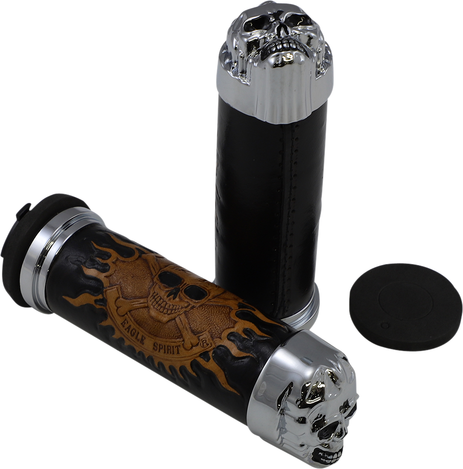 Drag Specialties Skull Twist Throttle Hand Grips fits 1980-2021 Harley
