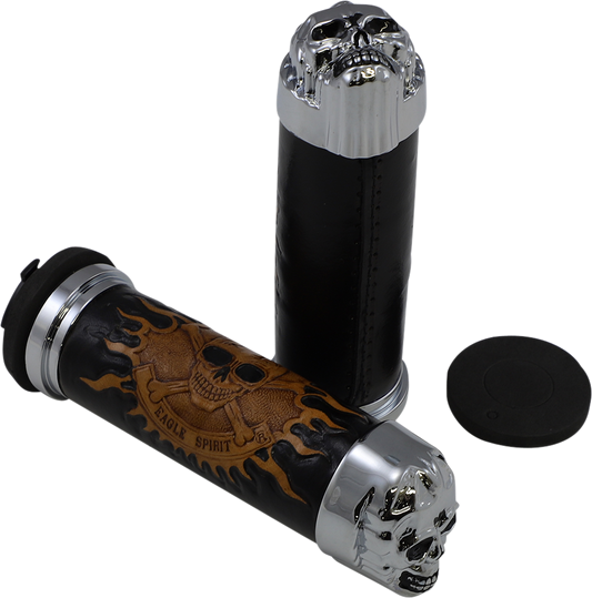 Drag Specialties Skull Twist Throttle Hand Grips fits 1980-2021 Harley