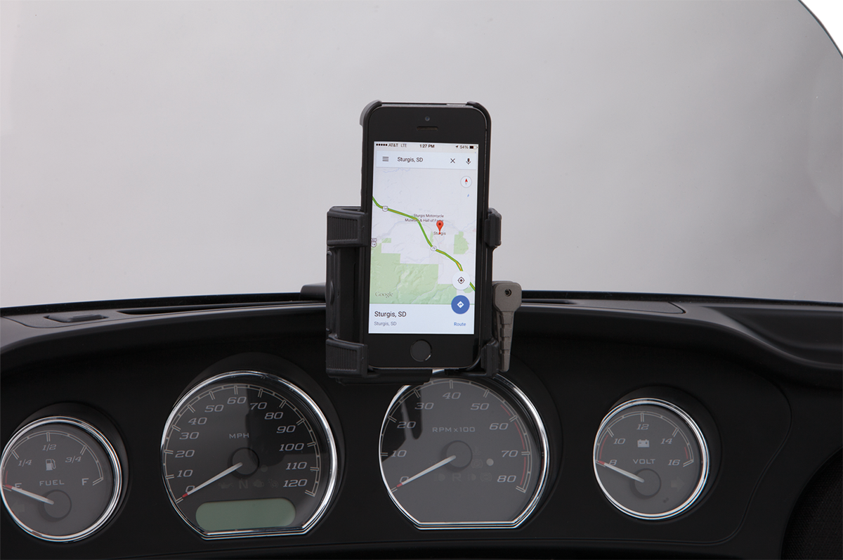 Ciro Black Smartphone/GPS Holder & Mount for 2014-2023 Harley Davidson Touring