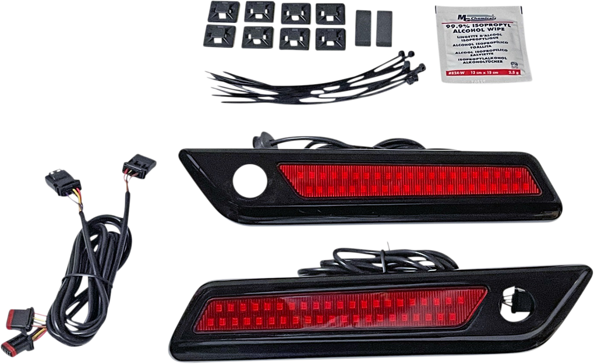 Custom Dynamics Black Saddlebag Latch Accent Lights 2014-2024 Harley Touring