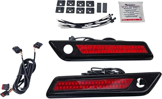 Custom Dynamics Black Saddlebag Latch Accent Lights 2014-2024 Harley Touring