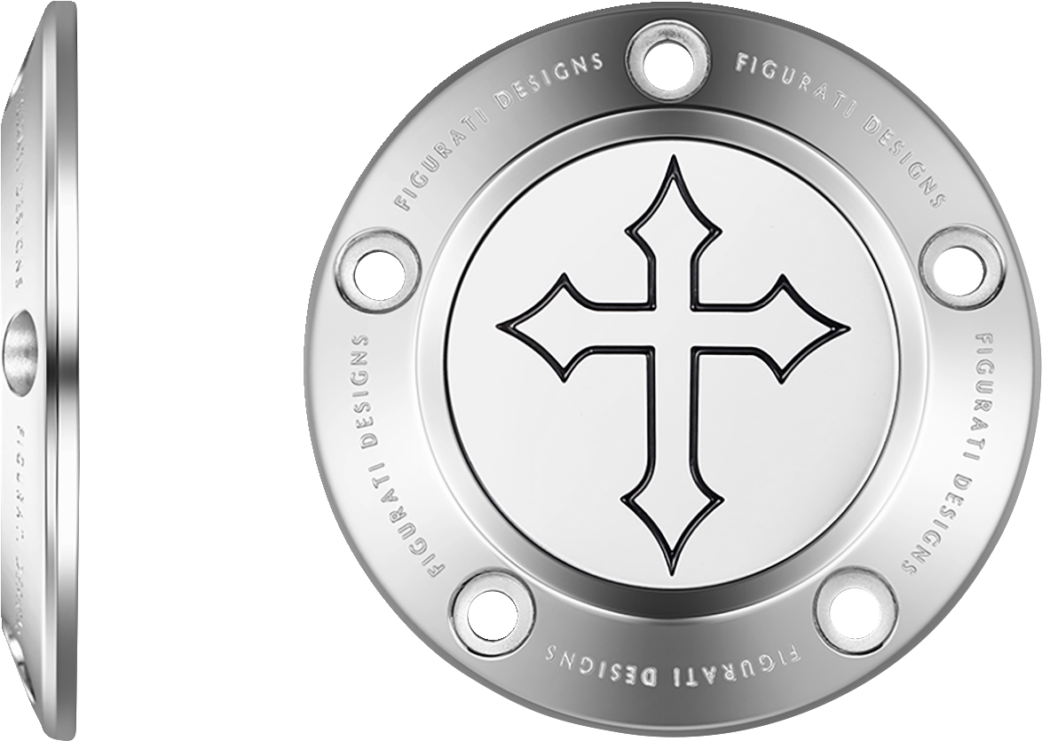 Figurati Designs Cross Stainless Steel Timing Cover for 1999-2017 Harley