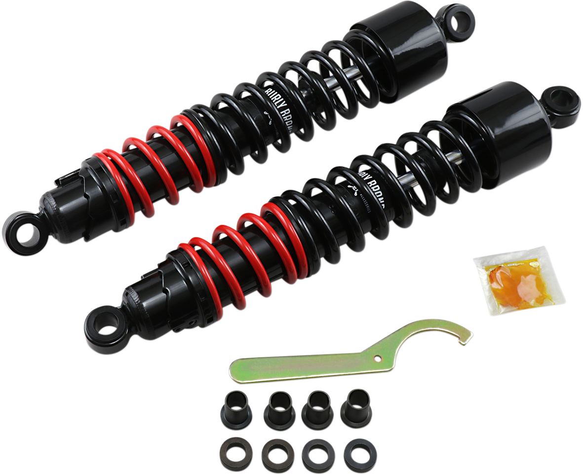 Burly Red Black 15" Rear Stiletto Shocks 86-03 Harley Sportster XLH XLS XLR XLC