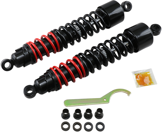 Burly Red Black 15" Rear Stiletto Shocks 86-03 Harley Sportster XLH XLS XLR XLC