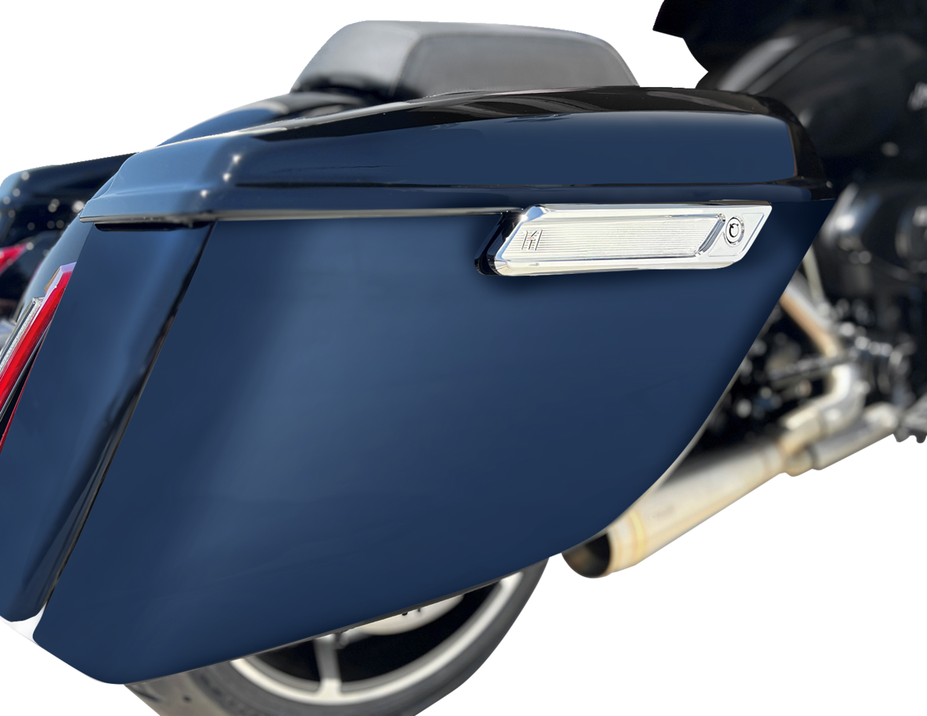 Kodlin Slant Chrome Saddlebag Latch Covers fits 2023-2025 Harley Touring K59491