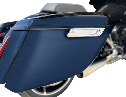 Kodlin Slant Chrome Saddlebag Latch Covers fits 2023-2025 Harley Touring K59491