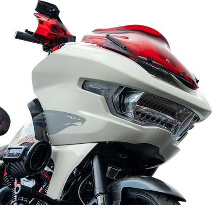 Klock Werks Flare Red Hand Guards fits 2023-2025 Harley Road Street Glide FLHX