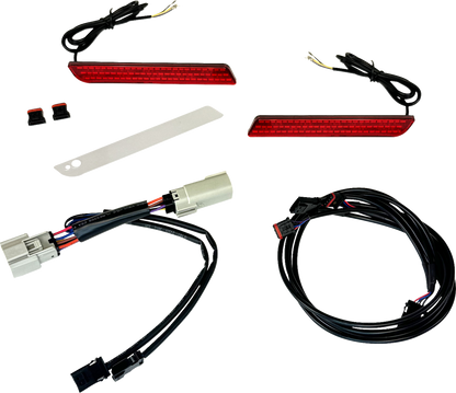 Custom Dynamics Red LED Fender Reflector Light for 2014-2024 Harley Trike Models
