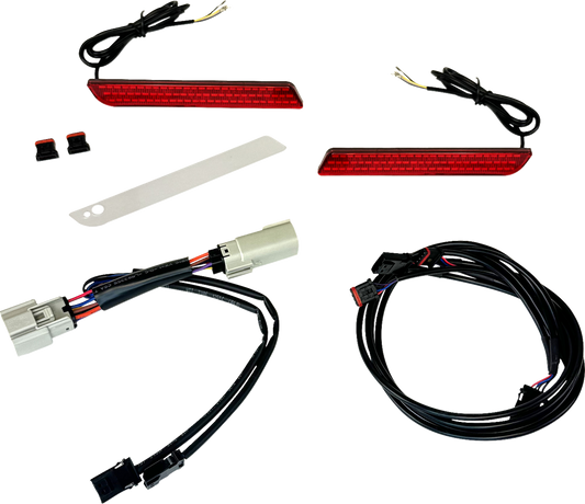 Custom Dynamics Red LED Fender Reflector Light for 2014-2024 Harley Trike Models