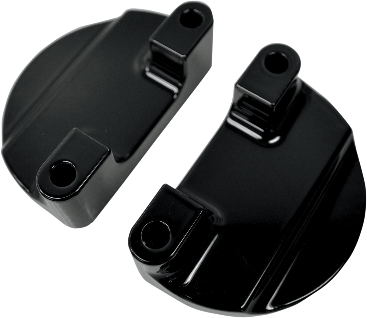 Drag Specialties Black Front Fender Adapters 80-13 Harley Touring FLHR FLHX FLHT