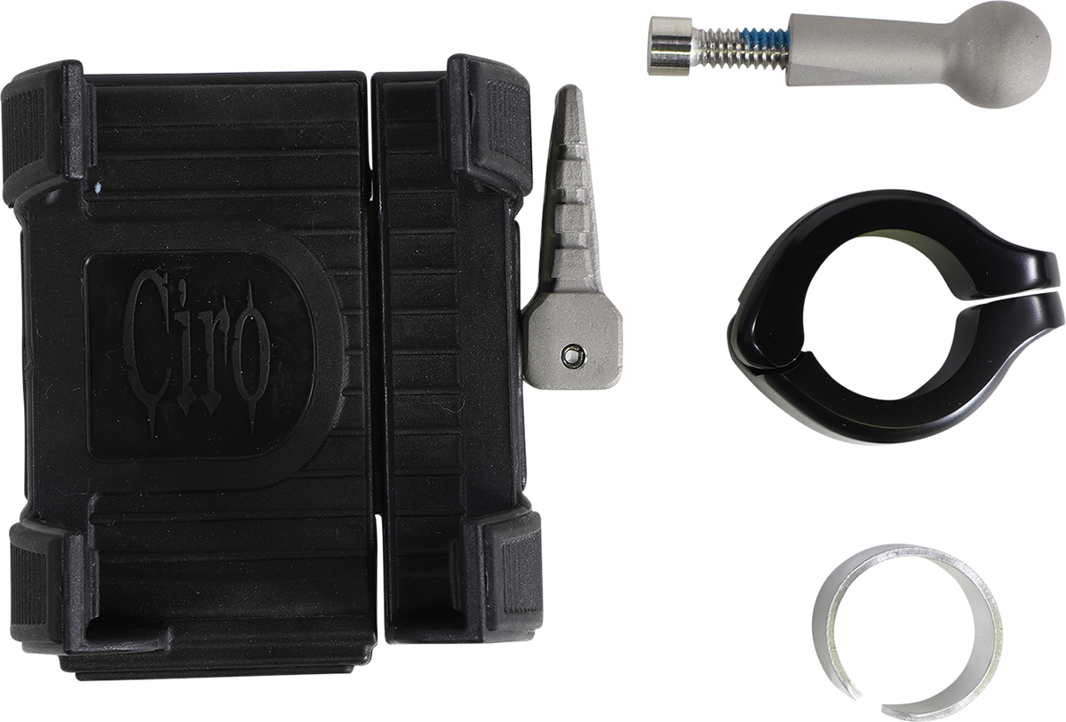 Ciro Black 7/8-1" Handlebar Smartphone/GPS Holder & Mount for Harley Street UTV