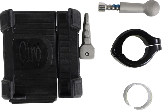 Ciro Black 7/8-1" Handlebar Smartphone/GPS Holder & Mount for Harley Street UTV