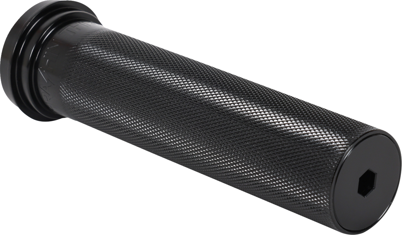 Thrashin Knurled 1" Black TBW Throttle Tube for 2008-2025 Harley Touring Softail