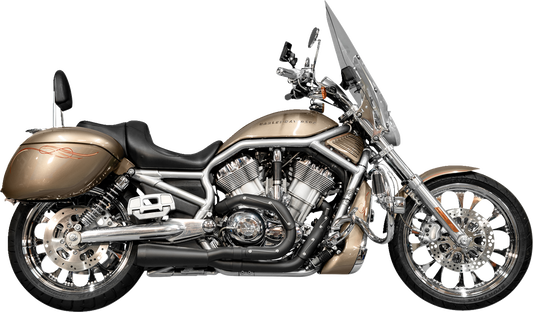 Trask Assault 2:1 Black Exhaust System fits 2007-2017 Harley V-Rod Night Rod
