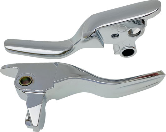 Drag Specialties Short Chrome Lever Set fits 2008-2013 Harley Touring FLHT FLHR