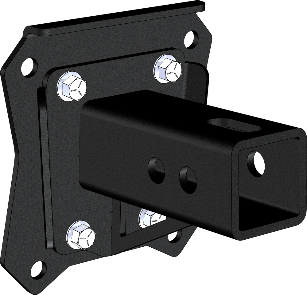 KFI Black Rear UTV Side by Side Hitch Receiver 2017-2024 Polaris RZR Models