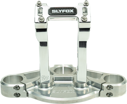Slyfox 6" Raw 1-1/8" Clamping Straight Handlebar Riser Kit for Harley Davidson