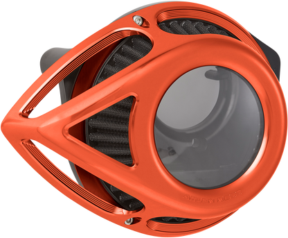 Arlen Ness Tear Orange Clear Air Filter Cleaner 2008-2017 Harley Touring FLHX