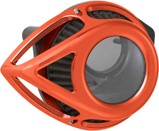 Arlen Ness Tear Orange Clear Air Filter Cleaner 2008-2017 Harley Touring FLHX