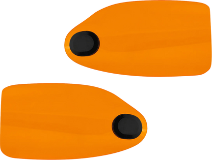 Klock Werks Flare Orange Hand Guards fits 2002-2025 Harley Hydraulic Clutch