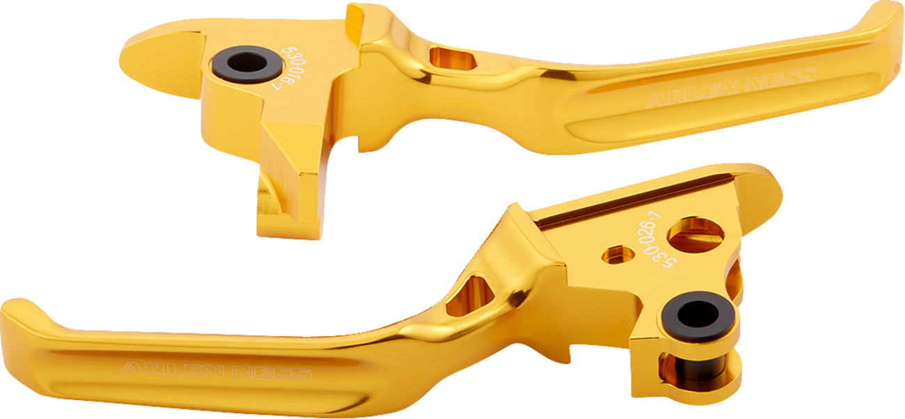 Arlen Ness Method Gold Lever Set fits 1996-2017 Harley Touring Softail Dyna XL